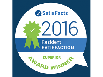 Voted top resident satisfaction in 2016!